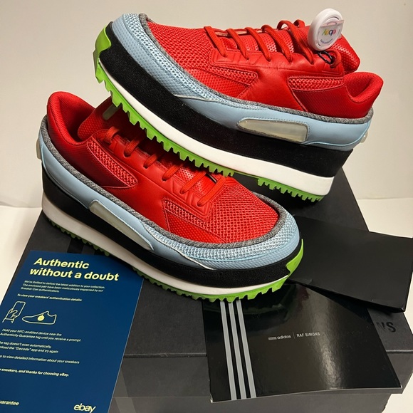 Raf Simons | Shoes | Raf Simons Light Up Platform Runway Sneakers Mid Top  Vnds Red Black White Multi | Poshmark